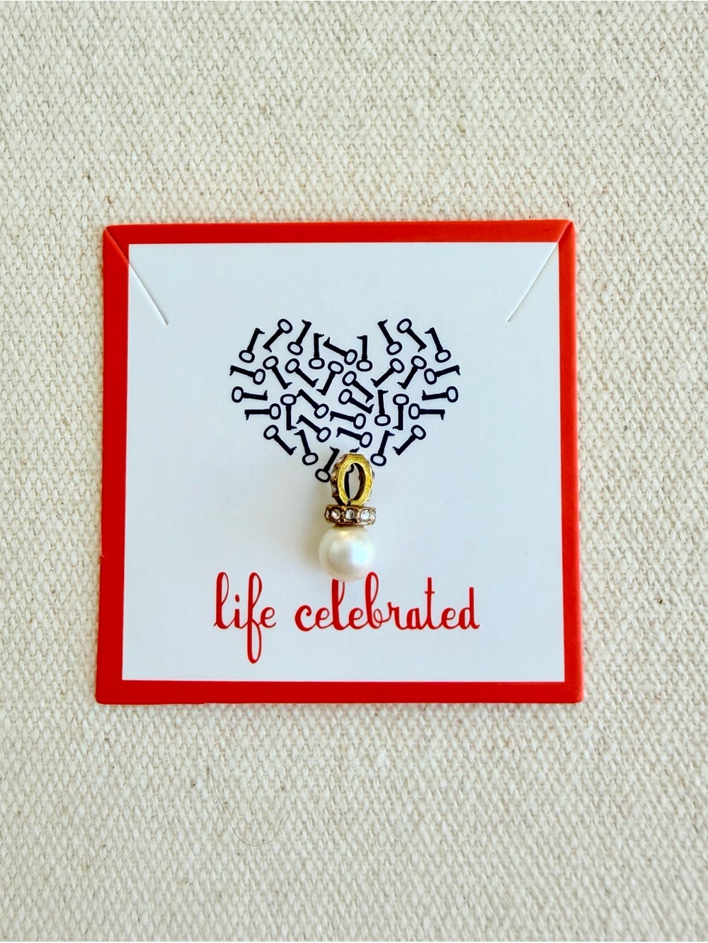 *KEEP-IT Necklace Charm* Retired KEEP COLLECTIVE Pearl